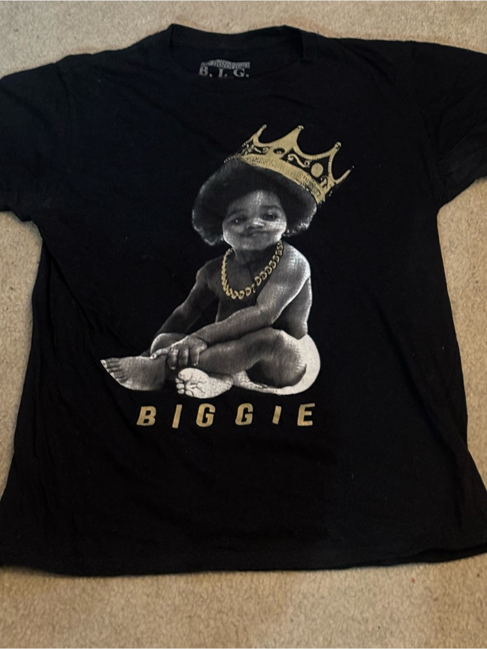 The Notorious B.I.G. Black Graphic Tee — Logo Interior Print